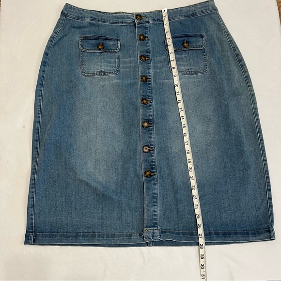 Denim 24/7 Button Front Jean Skirt - Picture 8 of 8